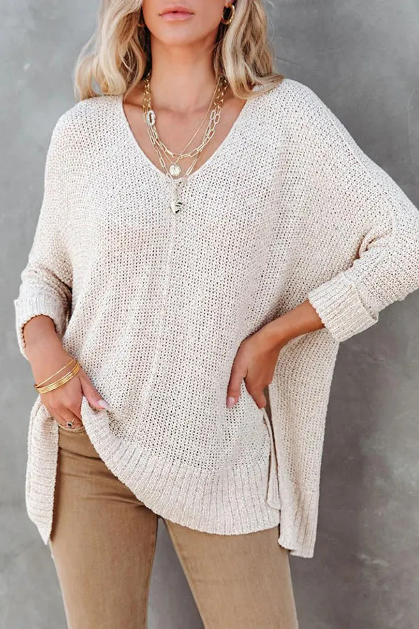 All Day Everyday Cozy Relaxed Knit Sweater