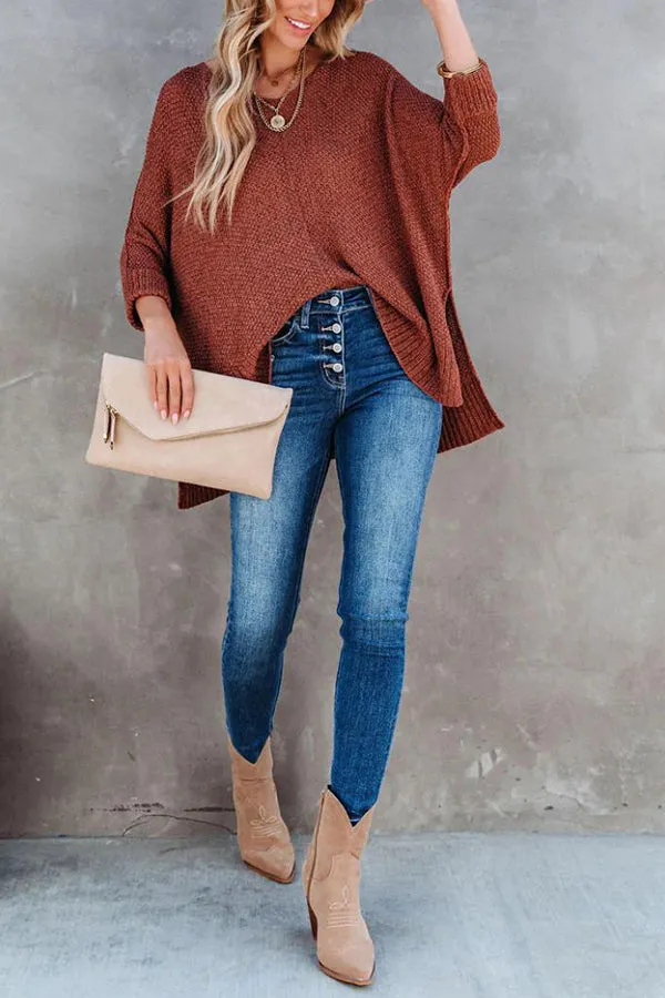 All Day Everyday Cozy Relaxed Knit Sweater