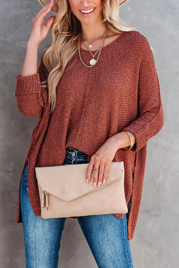 All Day Everyday Cozy Relaxed Knit Sweater