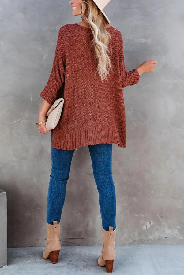 All Day Everyday Cozy Relaxed Knit Sweater