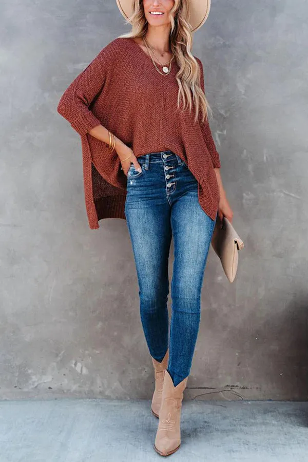 All Day Everyday Cozy Relaxed Knit Sweater