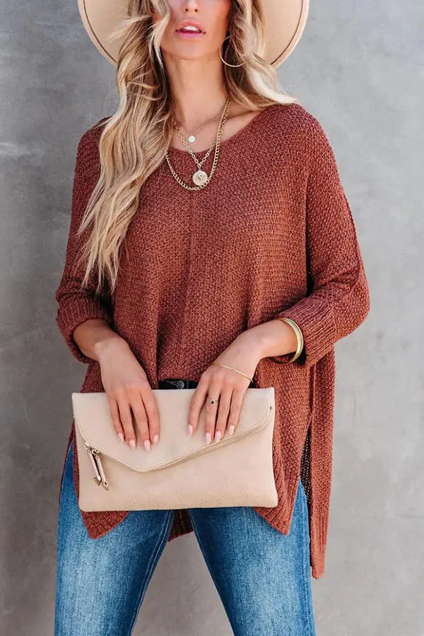 All Day Everyday Cozy Relaxed Knit Sweater