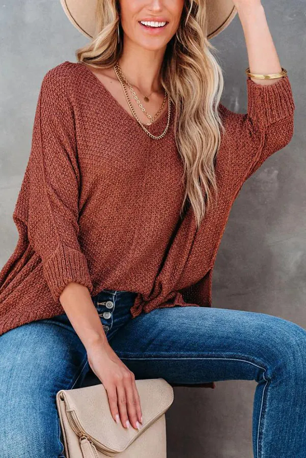 All Day Everyday Cozy Relaxed Knit Sweater