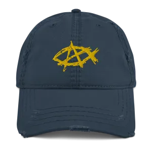 AnarchoChristian Distressed Dad Hat