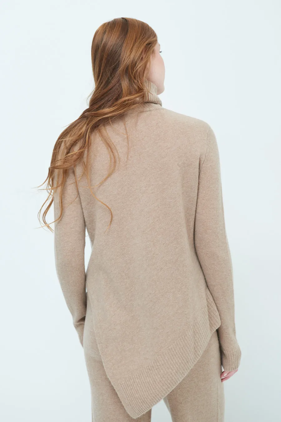 Asymmetrical turtleneck sweater wholesale