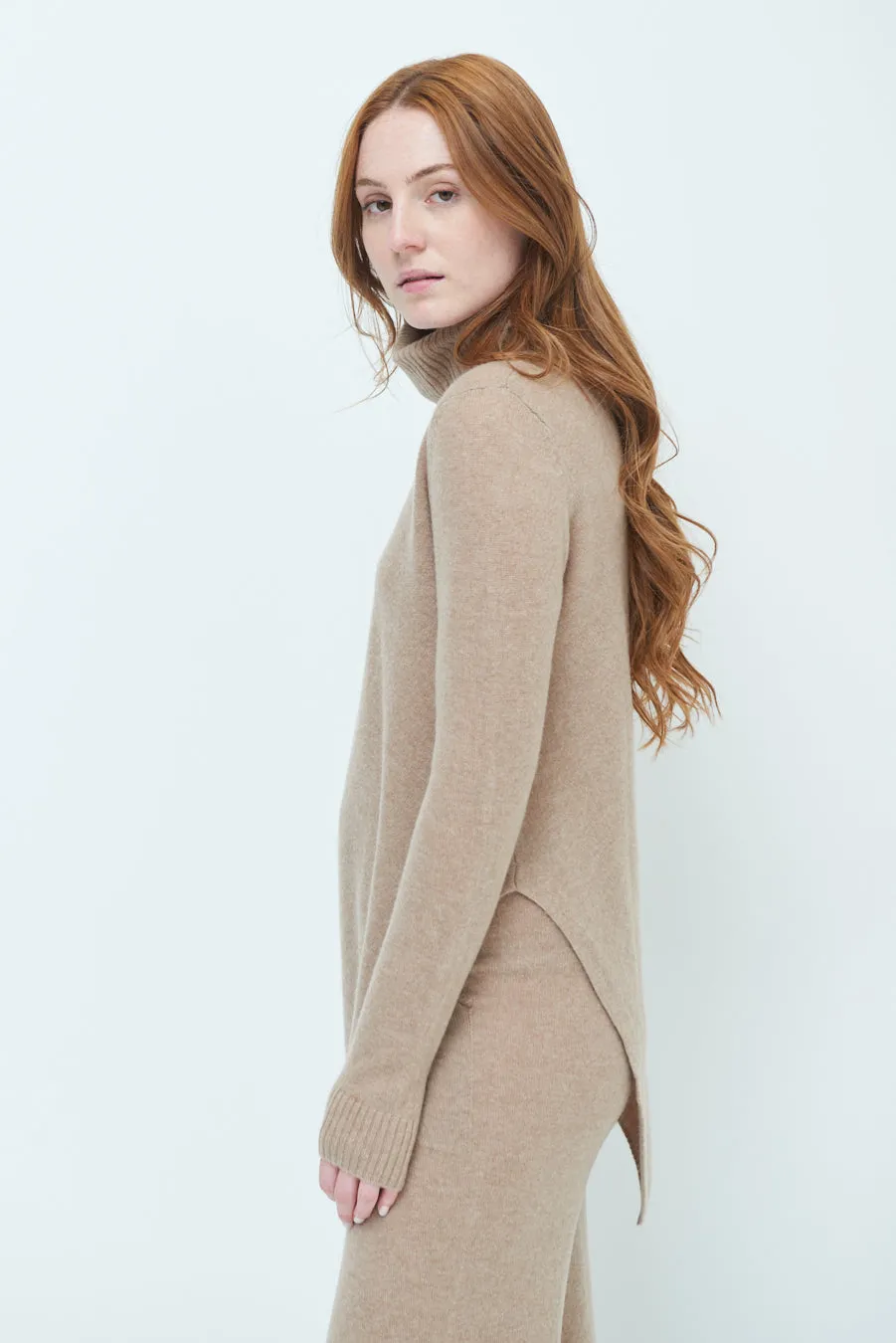 Asymmetrical turtleneck sweater wholesale