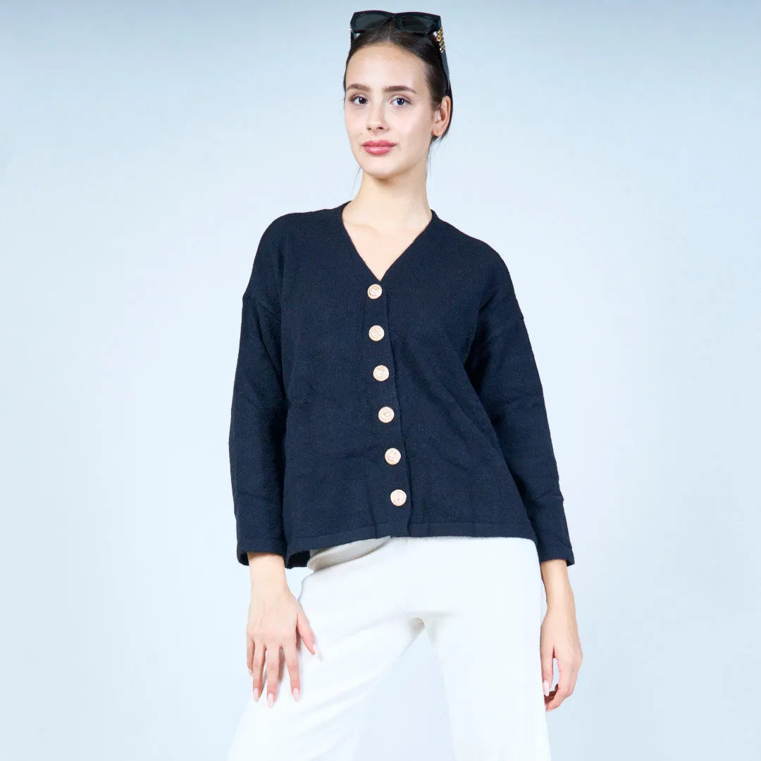 Classic v-neck button-up cardigan wholesale