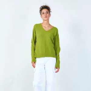 Classic v-neck pullover sweater wholesale