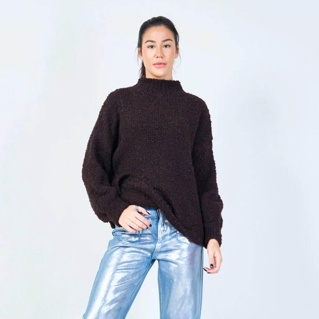 Cozy oversized boucle pullover wholesale