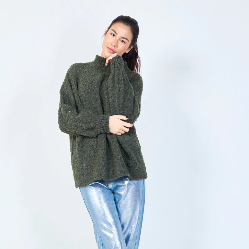 Cozy oversized boucle pullover wholesale