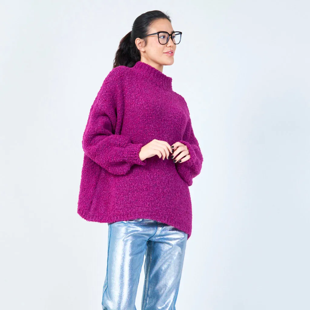 Cozy oversized boucle pullover wholesale