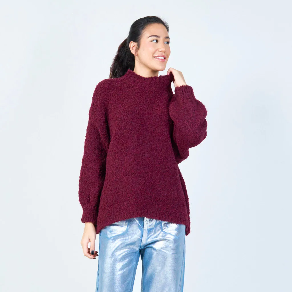 Cozy oversized boucle pullover wholesale