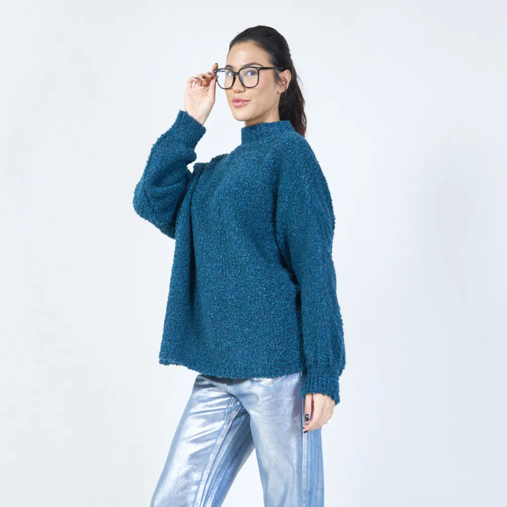 Cozy oversized boucle pullover wholesale