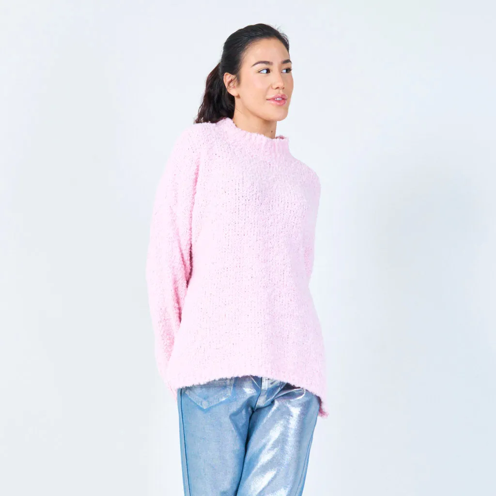 Cozy oversized boucle pullover wholesale