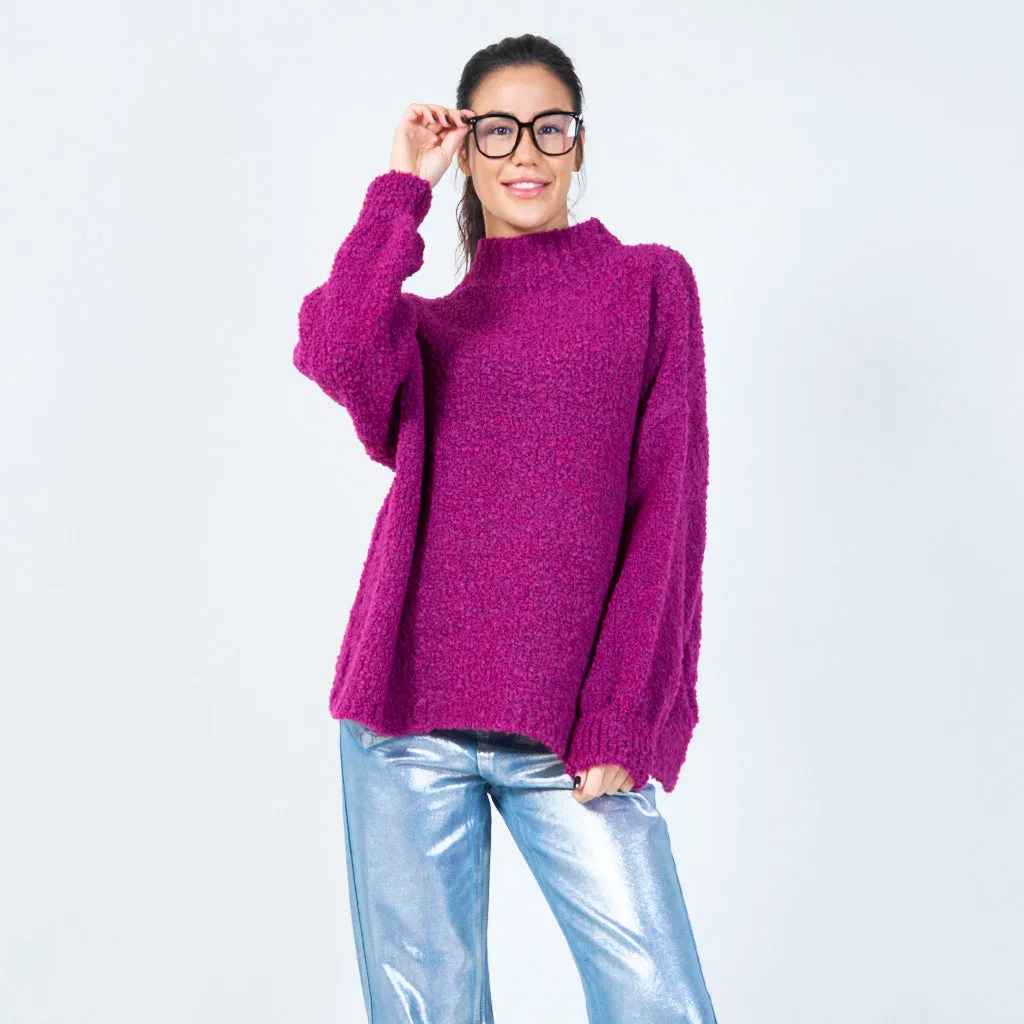 Cozy oversized boucle pullover wholesale