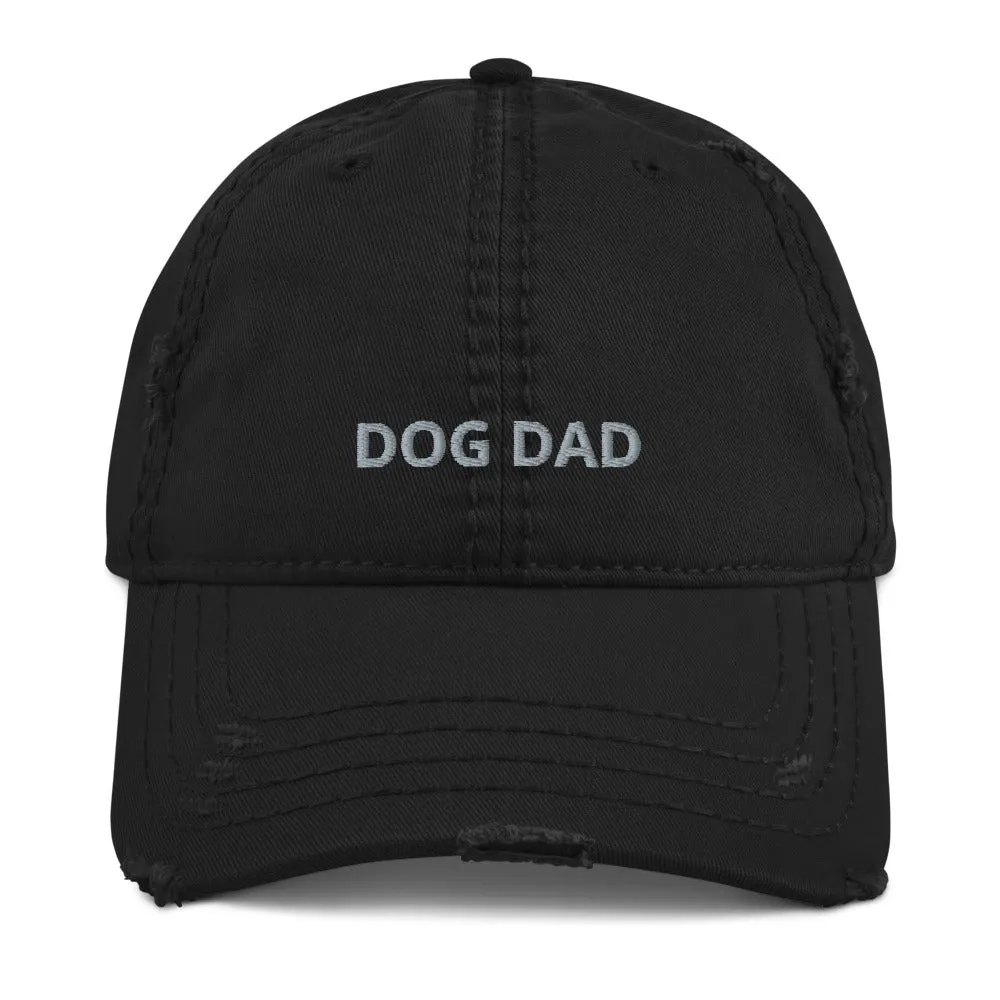 DOG DAD Distressed Dad Hat Cap Pets Parent Gift Retriever Mutt Yorkie Beagle Shepherd