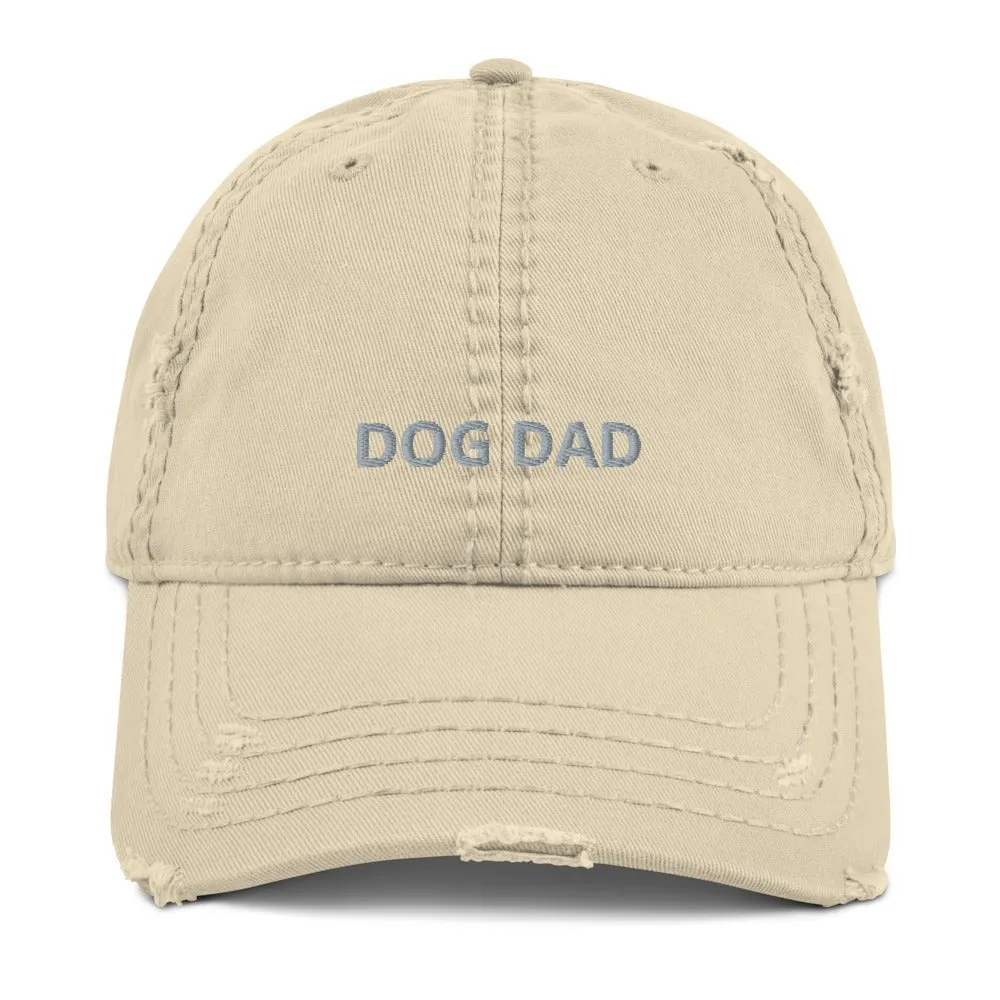 DOG DAD Distressed Dad Hat Cap Pets Parent Gift Retriever Mutt Yorkie Beagle Shepherd