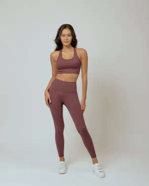 Easy Stretch 7/8 Leggings in Maroon