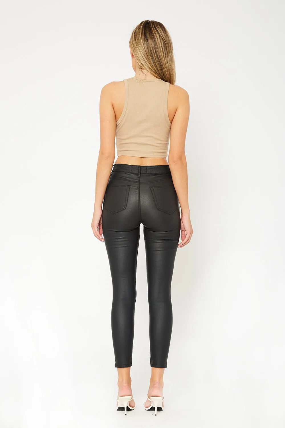 Lets Monkey Around Ankle Skinny Leather Pants-