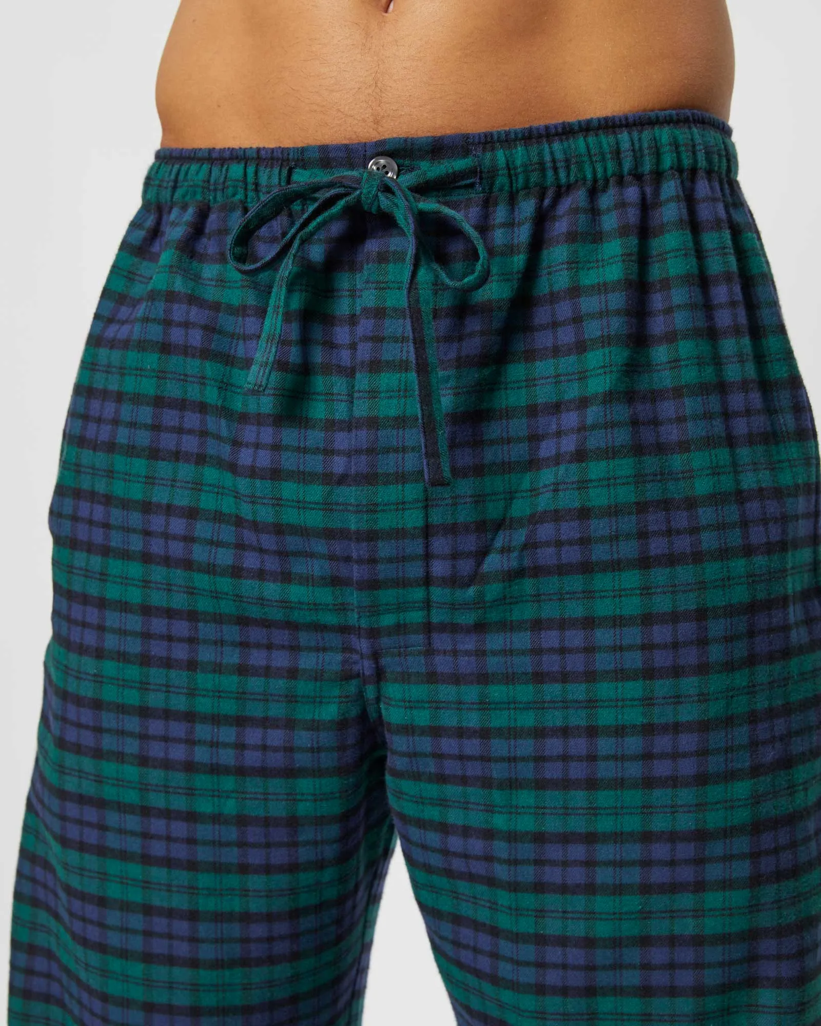 Men's Brushed Cotton Pajama Pants - Litton Blackwatch Tartan