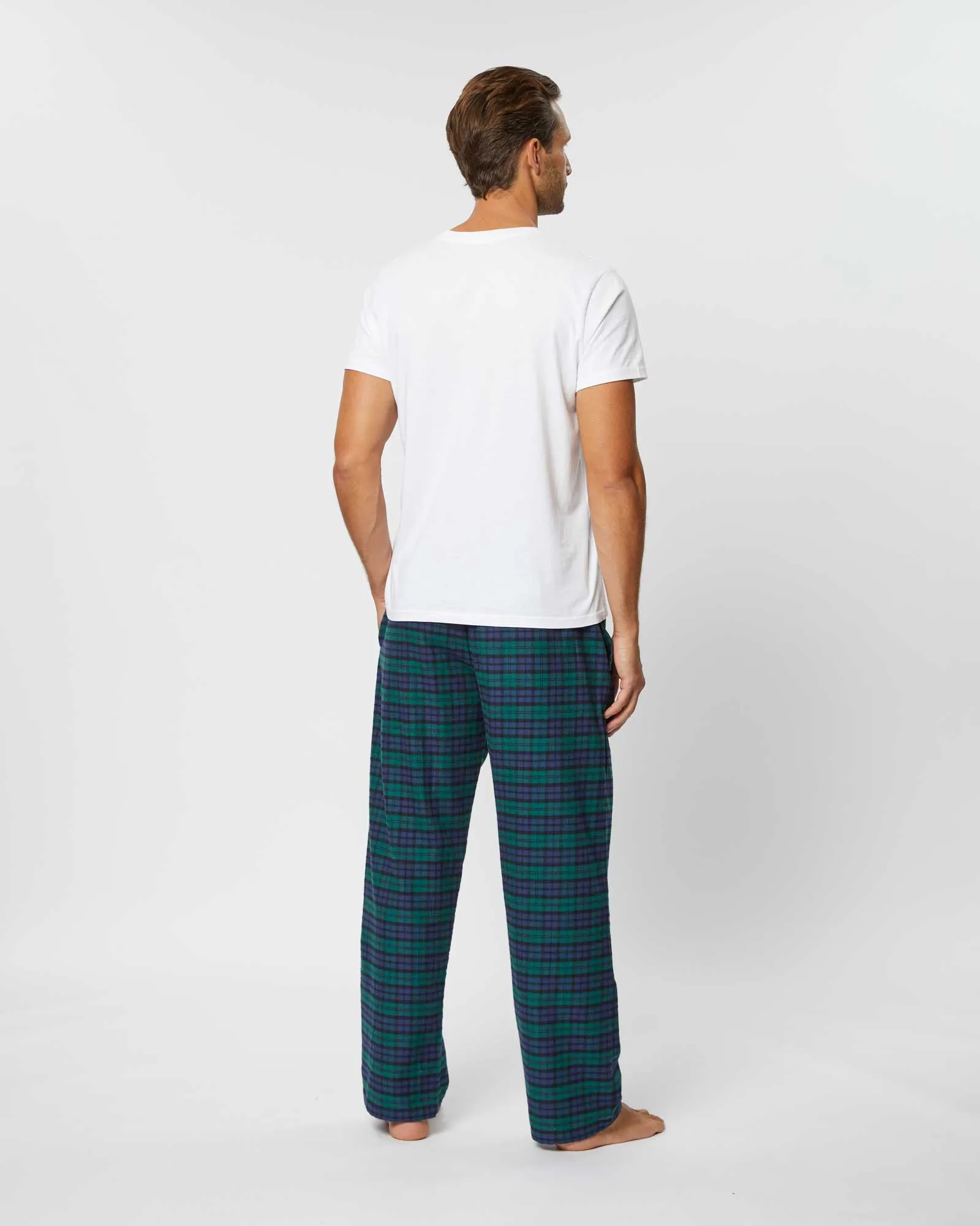 Men's Brushed Cotton Pajama Pants - Litton Blackwatch Tartan