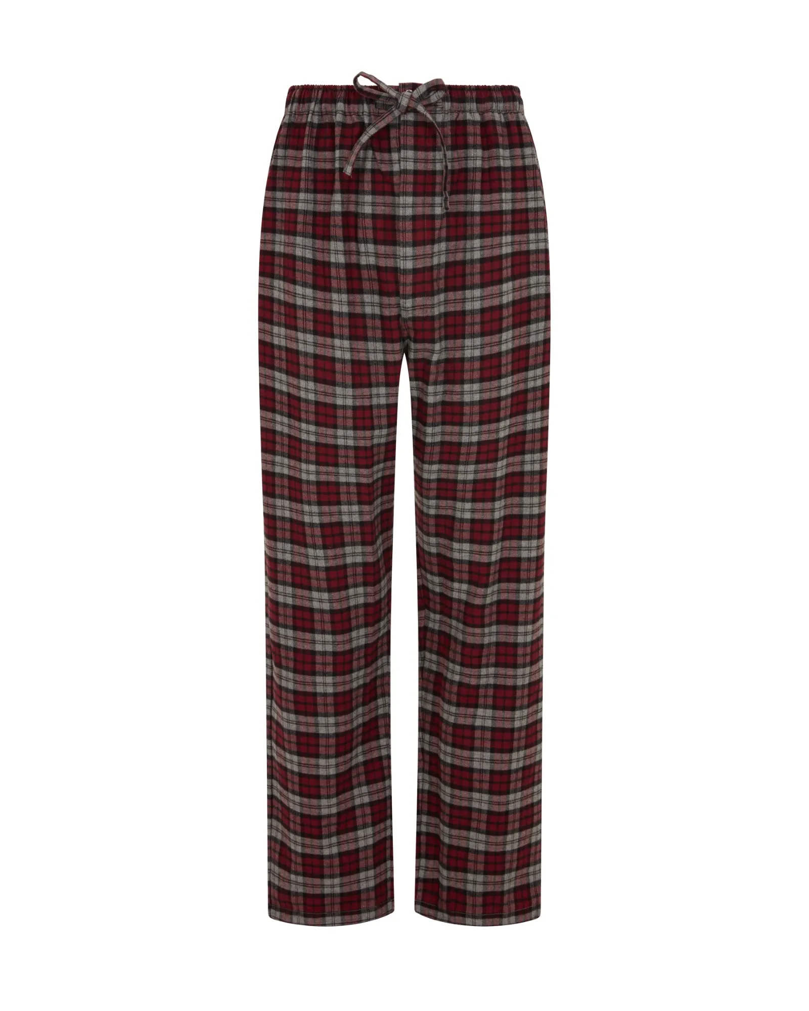 Men's Brushed Cotton Pajama Pants - Litton Burgundy Tartan