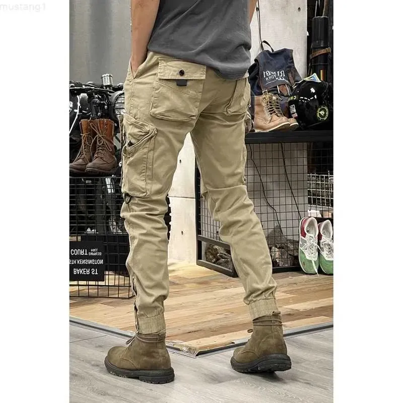 Men's Pants Camo Navy Trousers Man Harem Y2K Tactical Military Cargo for Men Techwear High Quality Outdoor Hip Hop Work Stacked Slacks 230524