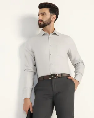 Non Iron Formal Grey Textured Shirt - E31