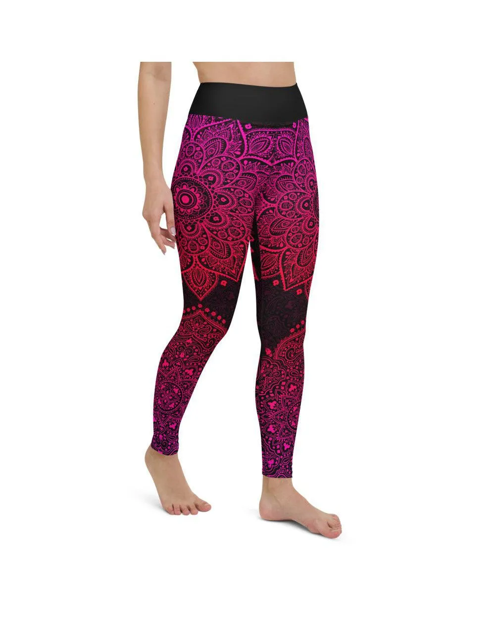 Pink Mandala Yoga Pants