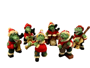 "The Alligators" Christmas Band Ornaments - Collect all 6! Hand-Painted!