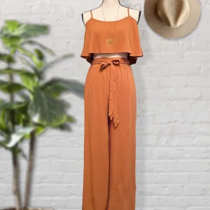 RELAXING RETREAT CROP TOP AND PANTS TWO-PIECE SET