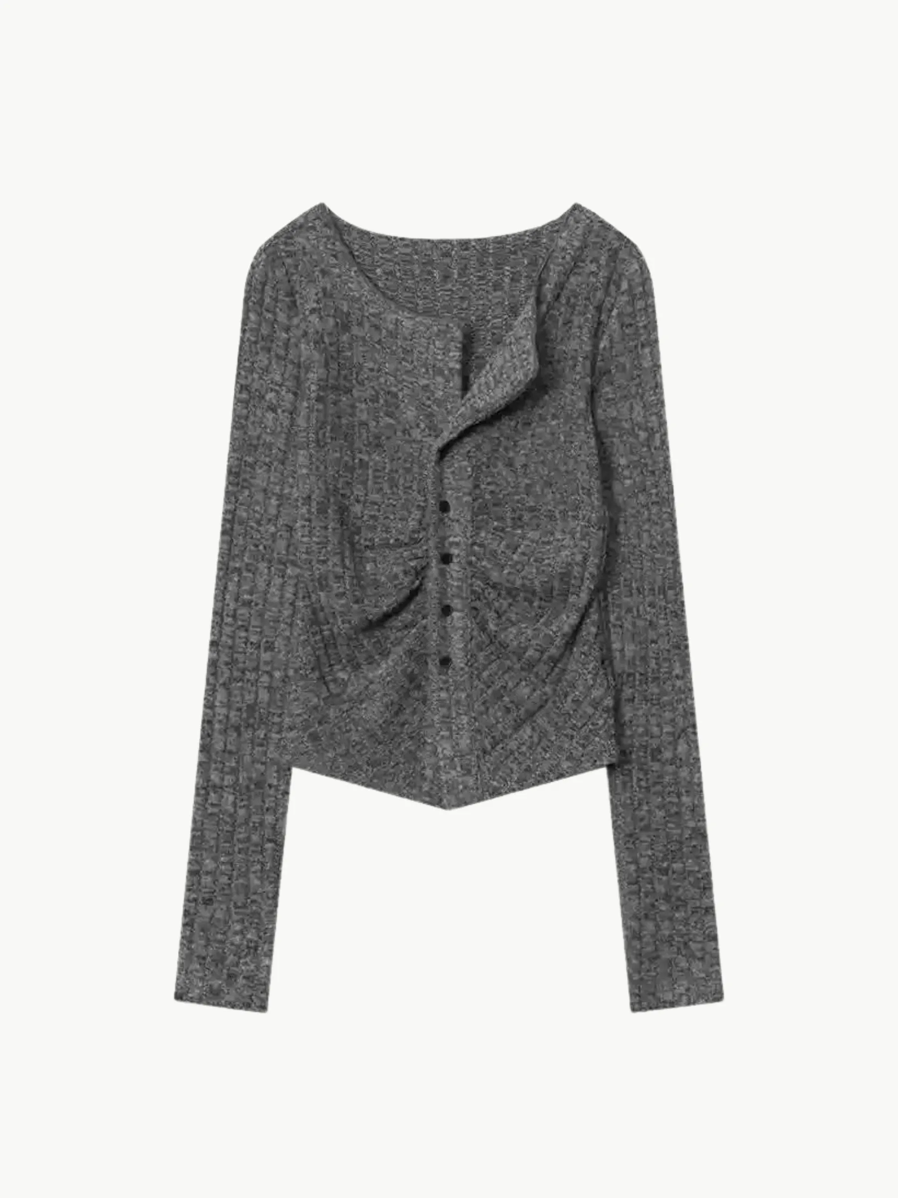 Talitha Ribbed Asymmetrical Cardigan