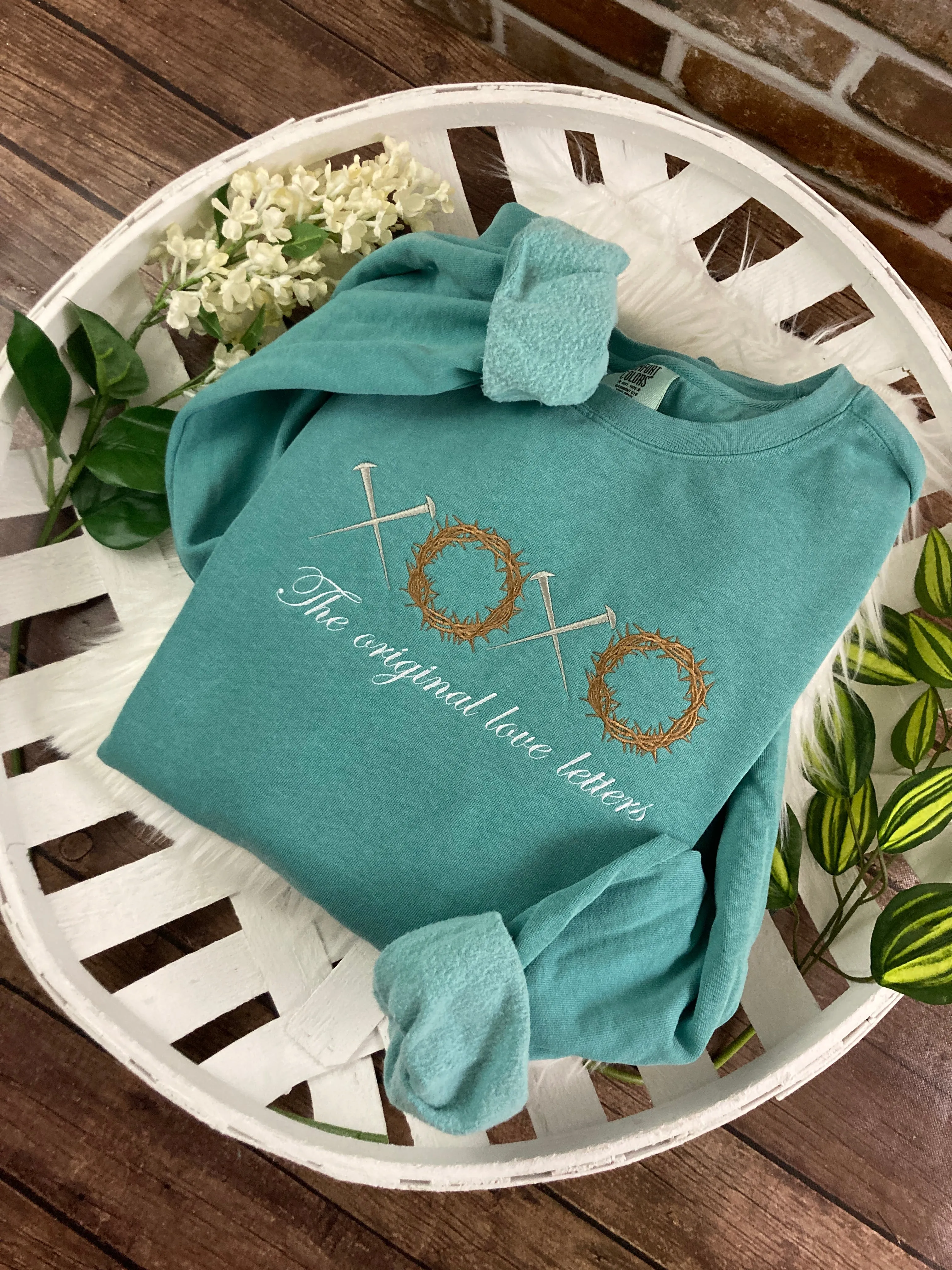 The Original Love Letters - Resurrection Sunday John 3:16 Gift - Embroidered Shirt Comfort Colors Sweatshirt Awareness - Christian Song