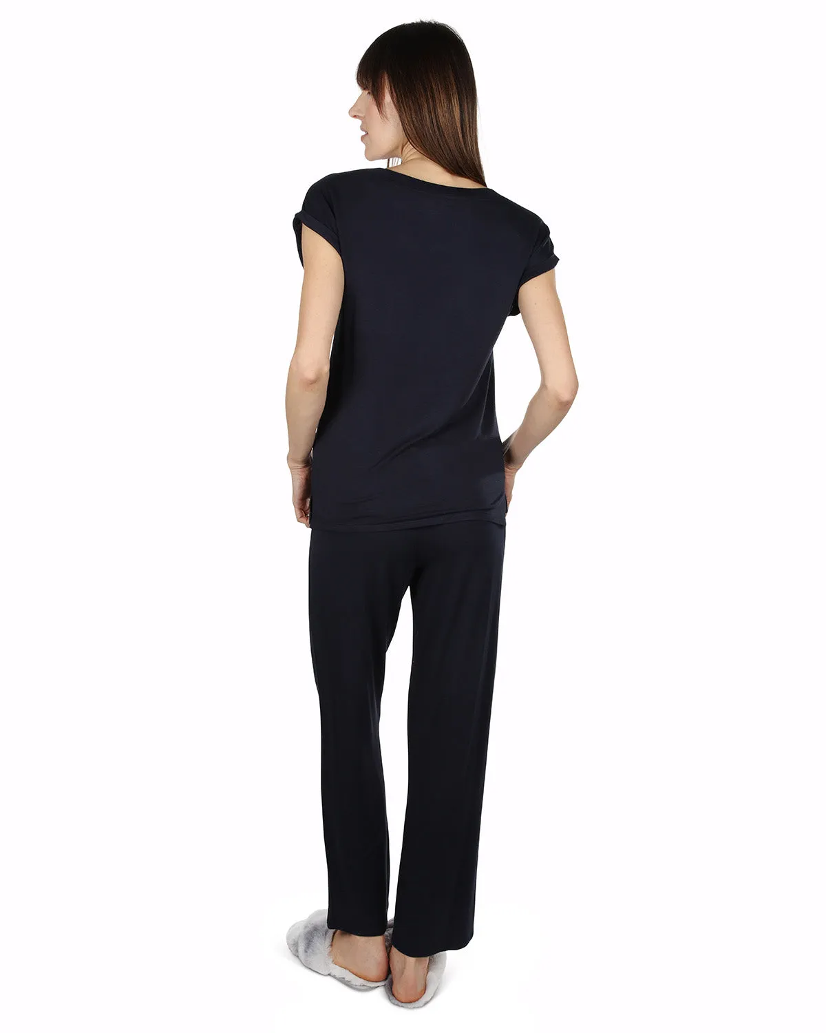 Women's Cap Sleeve T-Shirt and Matching Pants Set