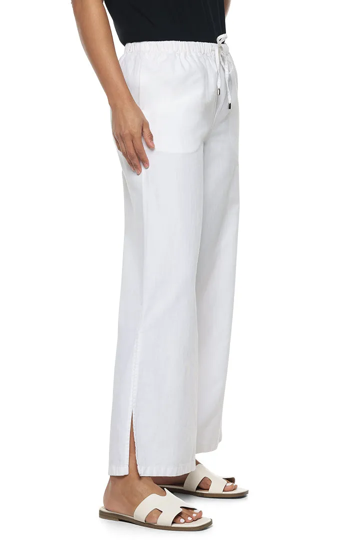 Women's Enclave Wide Leg Pants | White Chambray