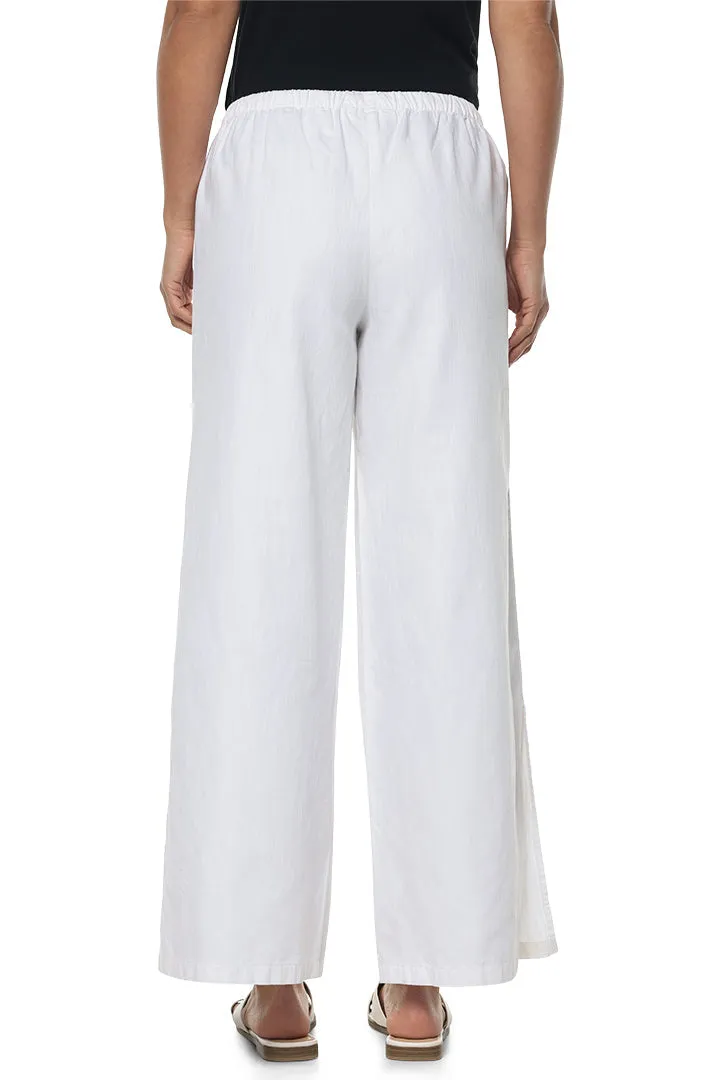 Women's Enclave Wide Leg Pants | White Chambray