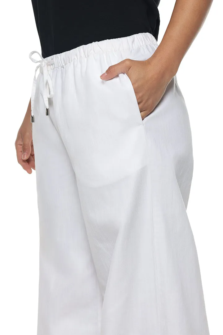 Women's Enclave Wide Leg Pants | White Chambray