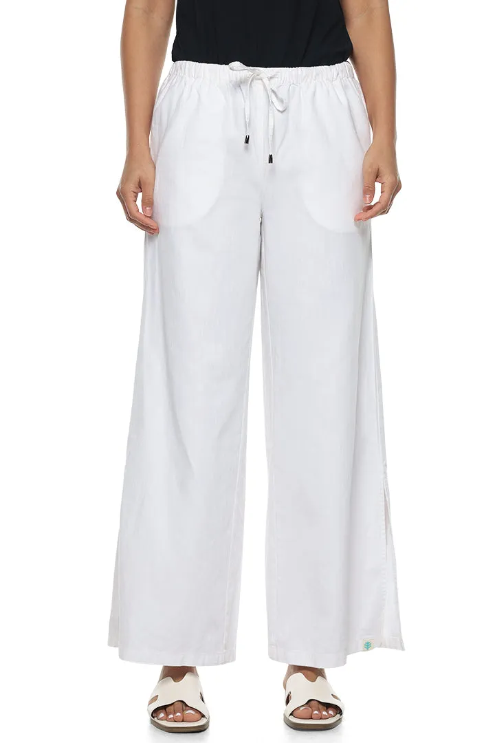 Women's Enclave Wide Leg Pants | White Chambray