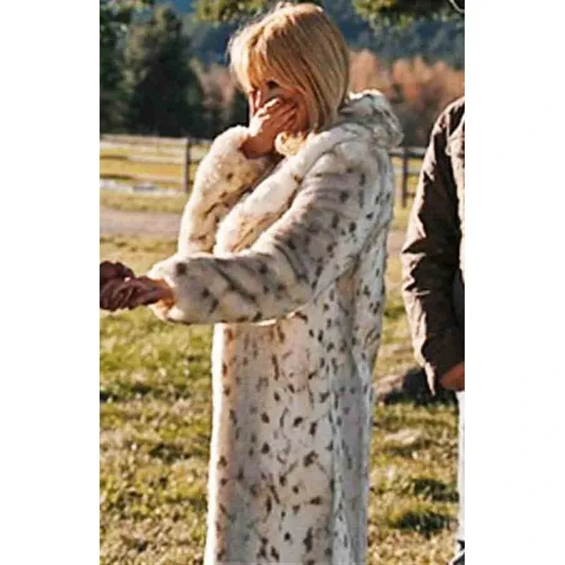 Yellowstone S04 Beth Dutton Faux Fur Leopard Coat